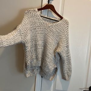 Grey and white sweater